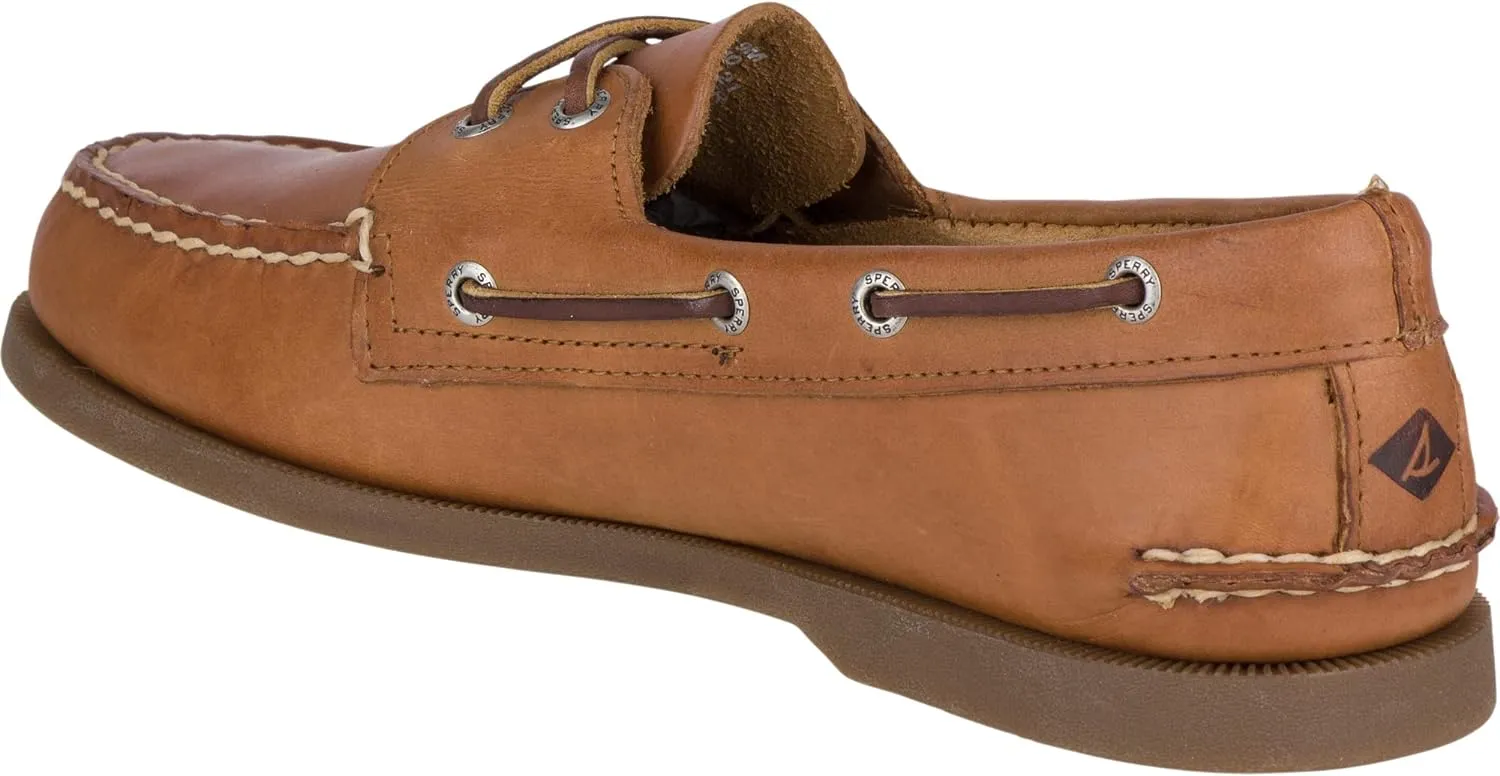 0197640 Sperry Men Authentic Original Leather Boat Shoes SAHARA LEATHER Size 9 - Like New