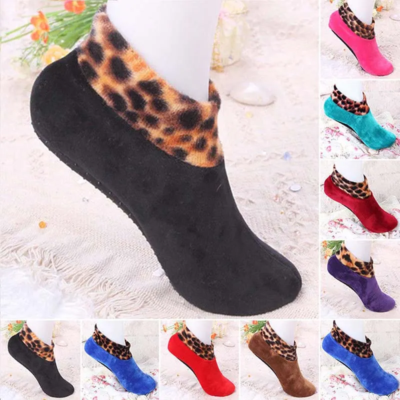 1pair Unisex Thicken Sock Winter Warm Men Women Non Slip Elastic Sock 8 Colors Home Indoor Bed Floor Socks Slipper