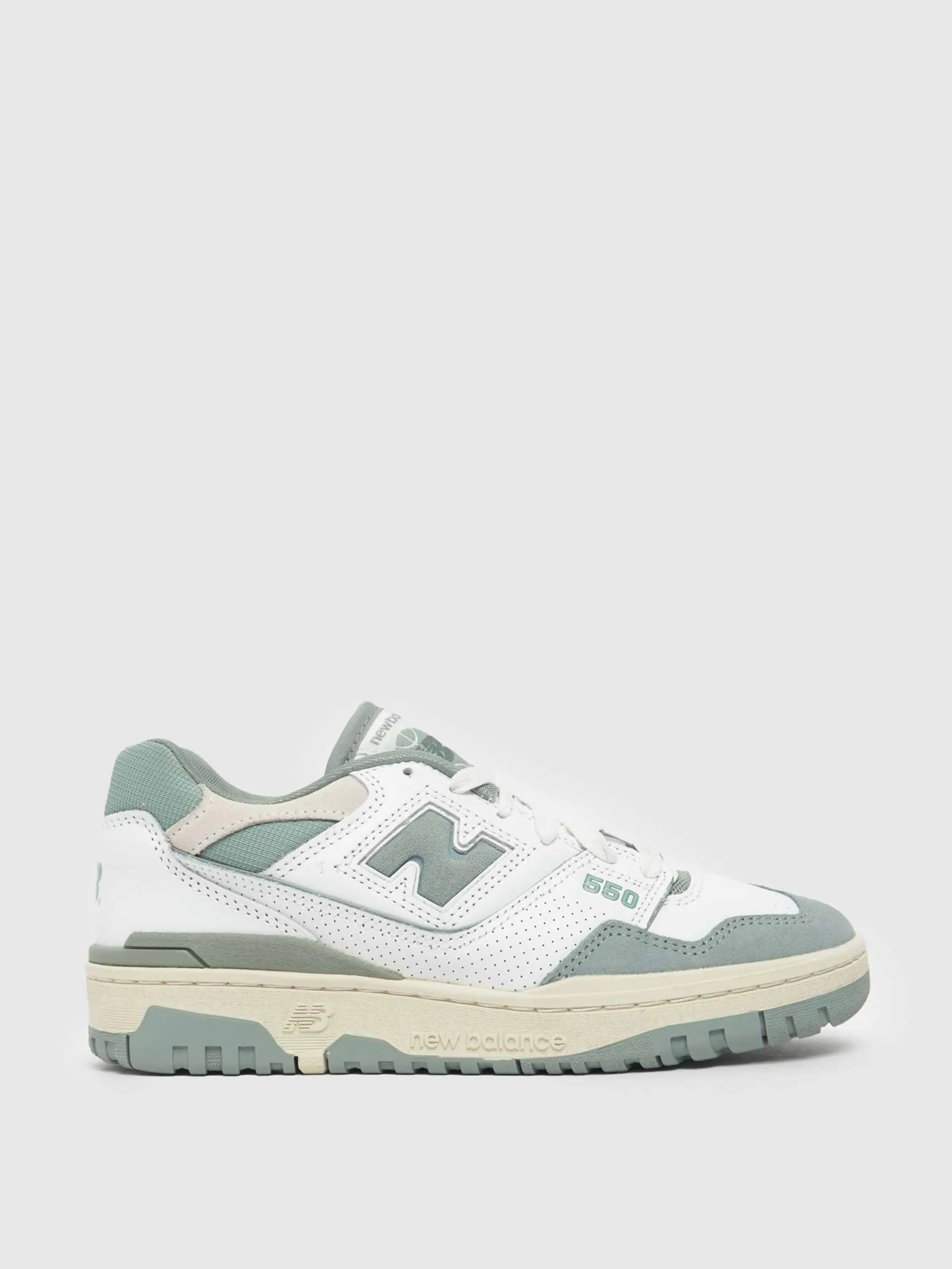 550 trainers in white & green