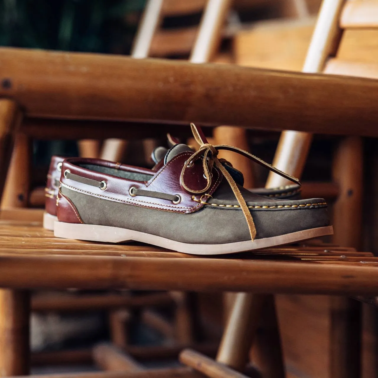 825 Boat Shoe - Olive Caramel