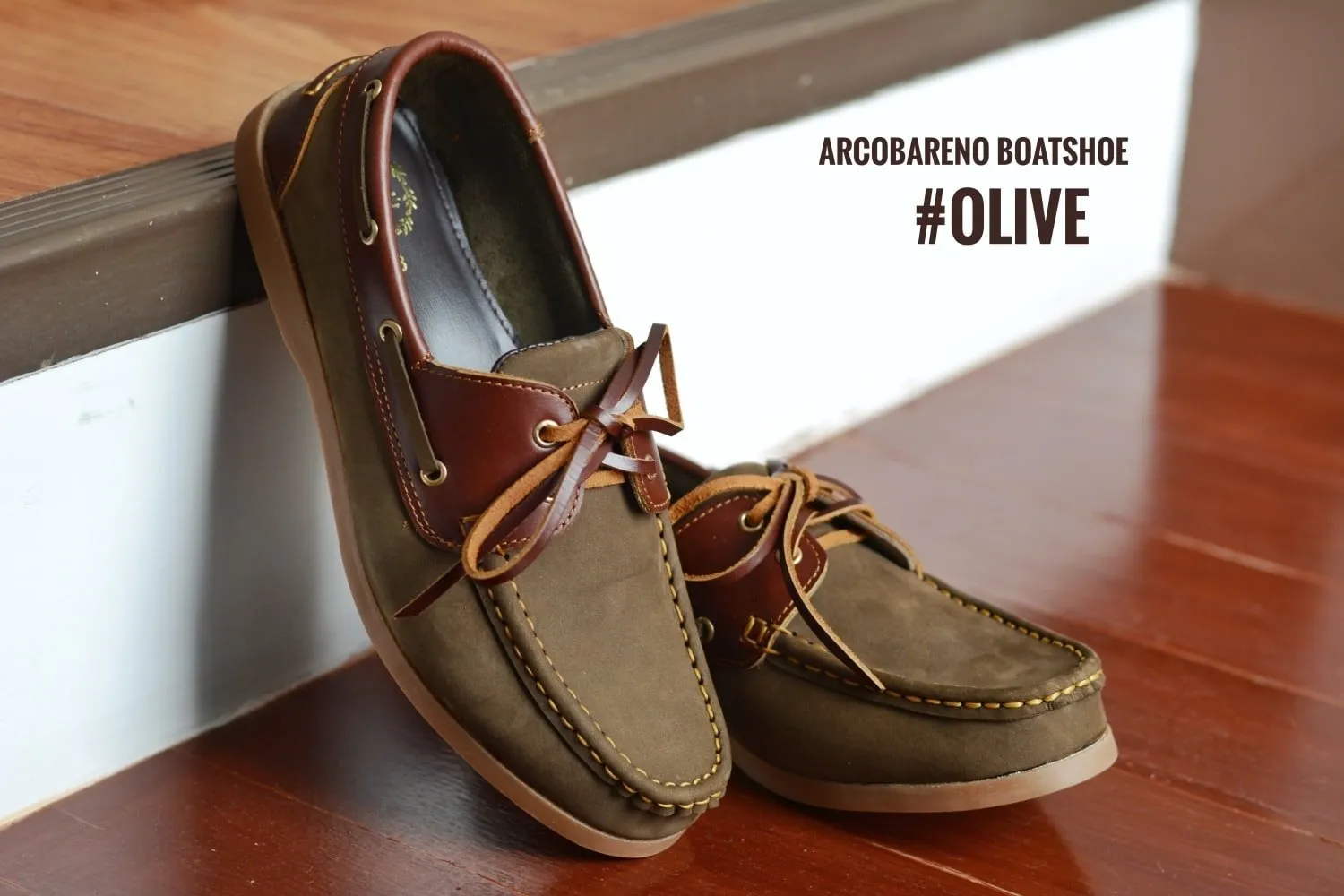 825 Boat Shoe - Olive Caramel