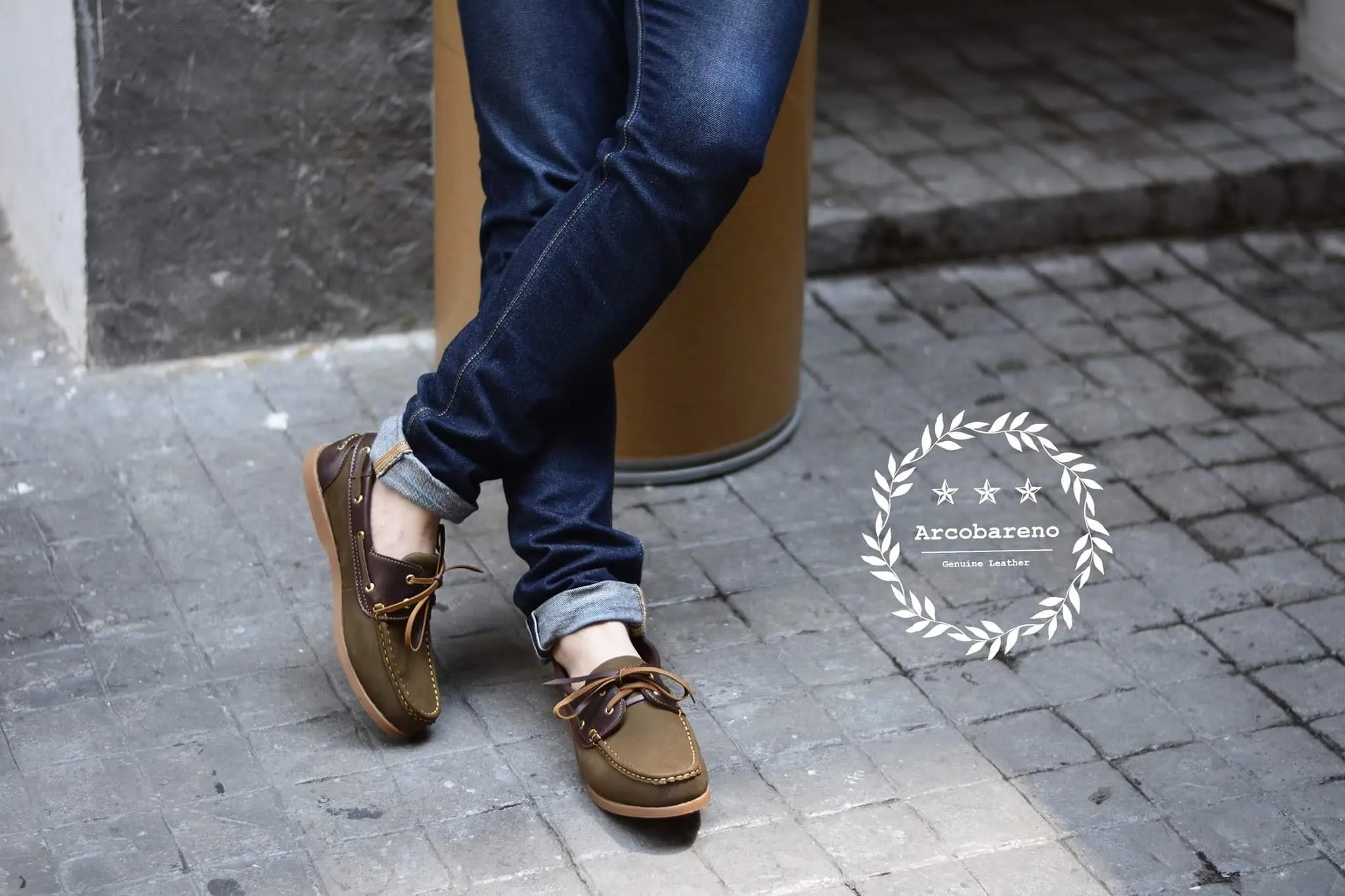 825 Boat Shoe - Olive Caramel