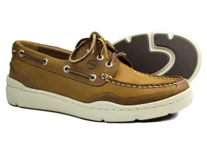 ABERSOCH Mens Sand Nubuck Deck Shoe by Orca Bay