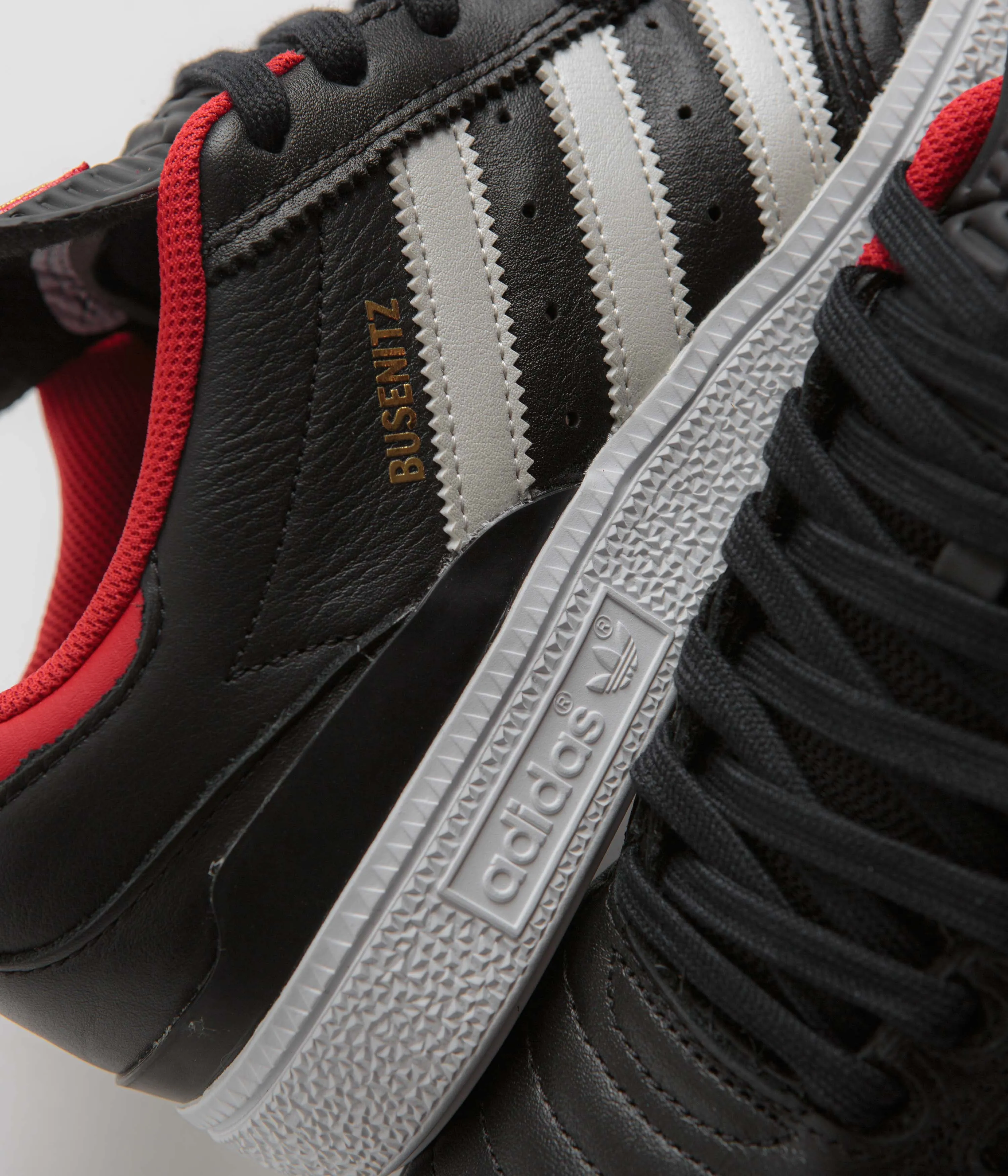 Adidas Busenitz Shoes - Core Black / Zero Metallic / Better Scarlet