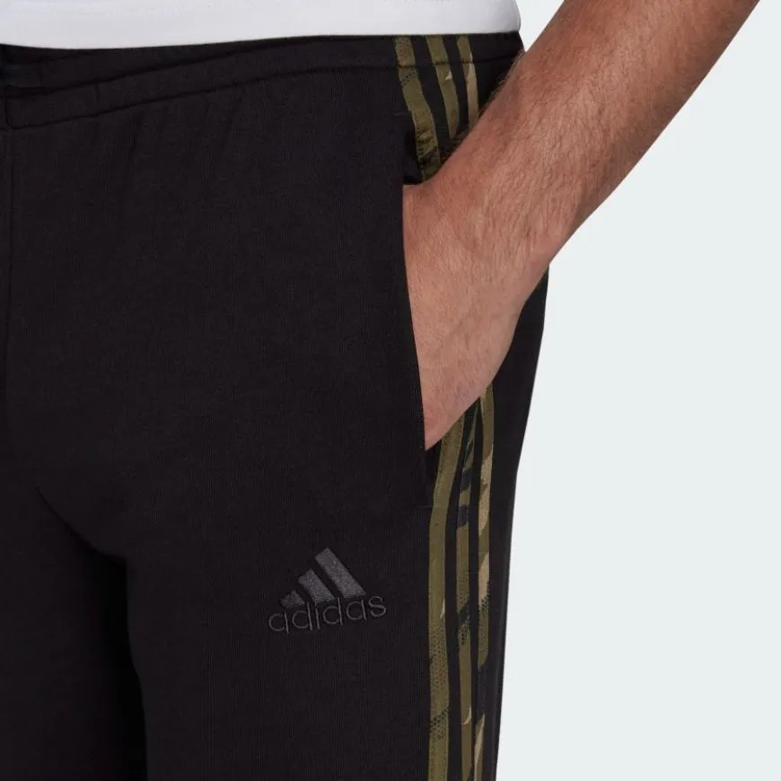 Adidas Essentials French Terry Camo Print Men Lifestyle Pant Black