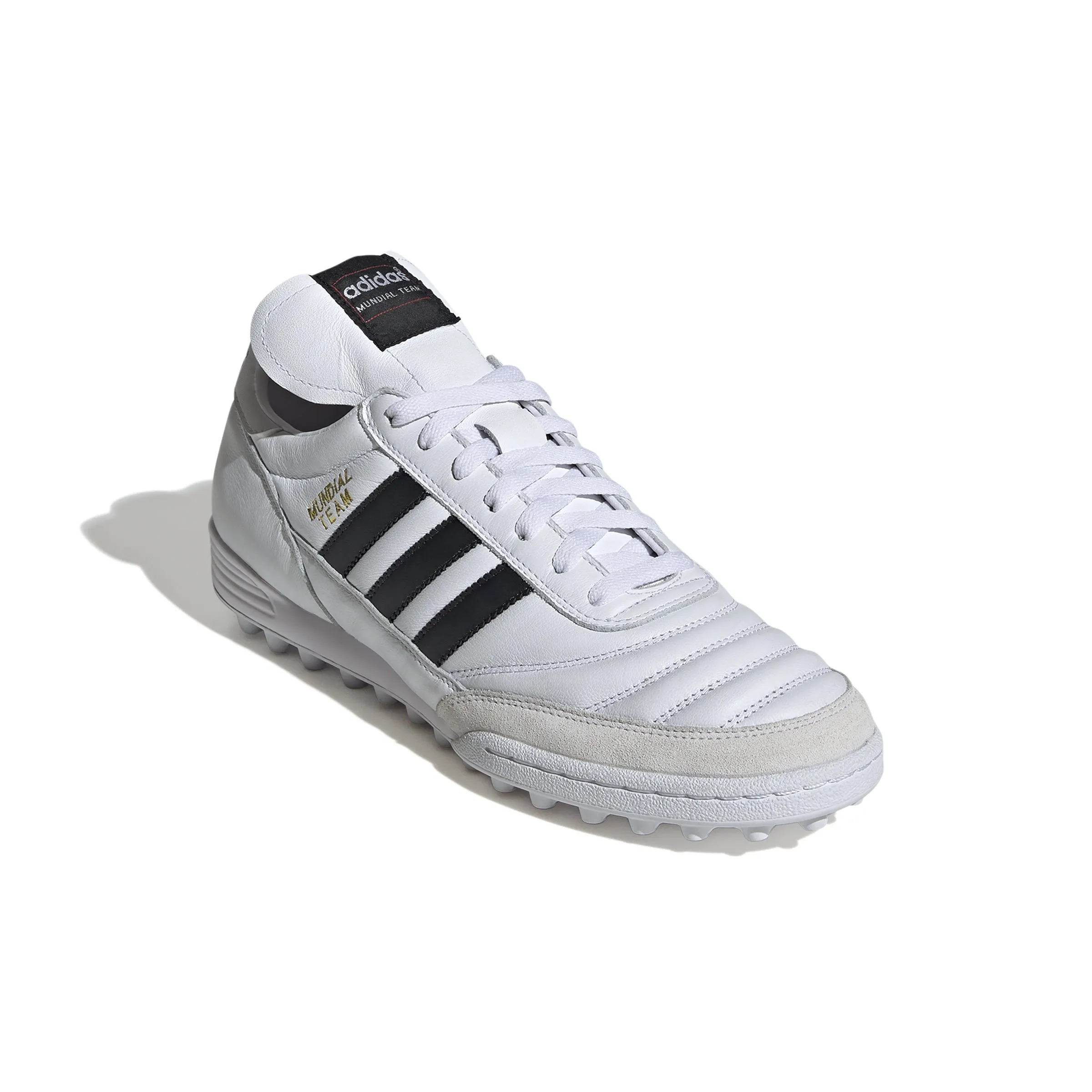 Adidas Mundial Team TF Turf Soccer Shoe-Cloud White / Core Black / Gold Metallic