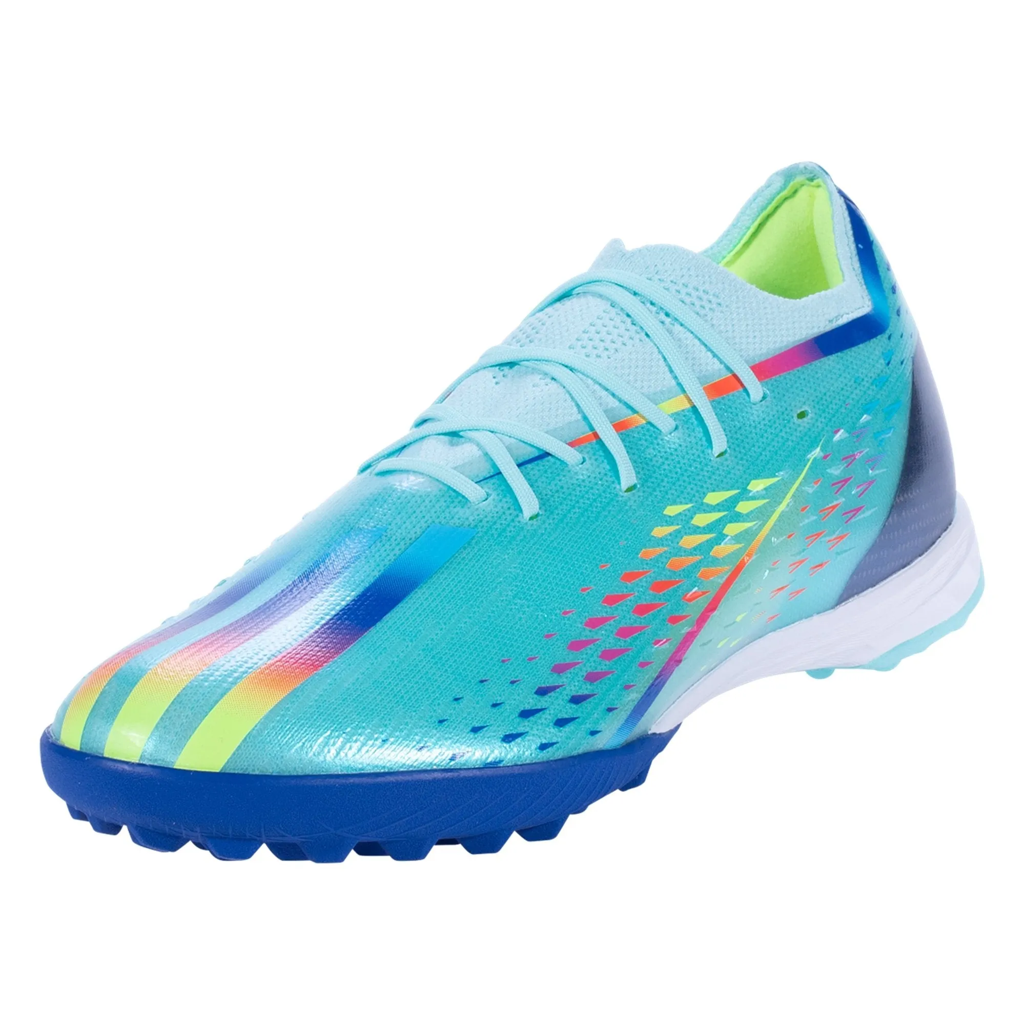 adidas X Speedportal.1 TF Artificial Turf Soccer Shoe - Clear Aqua/Solar Red/Power Blue