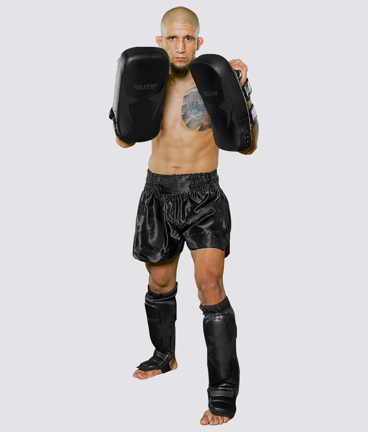 Adults' Black/Black Muay Thai Kick Pad