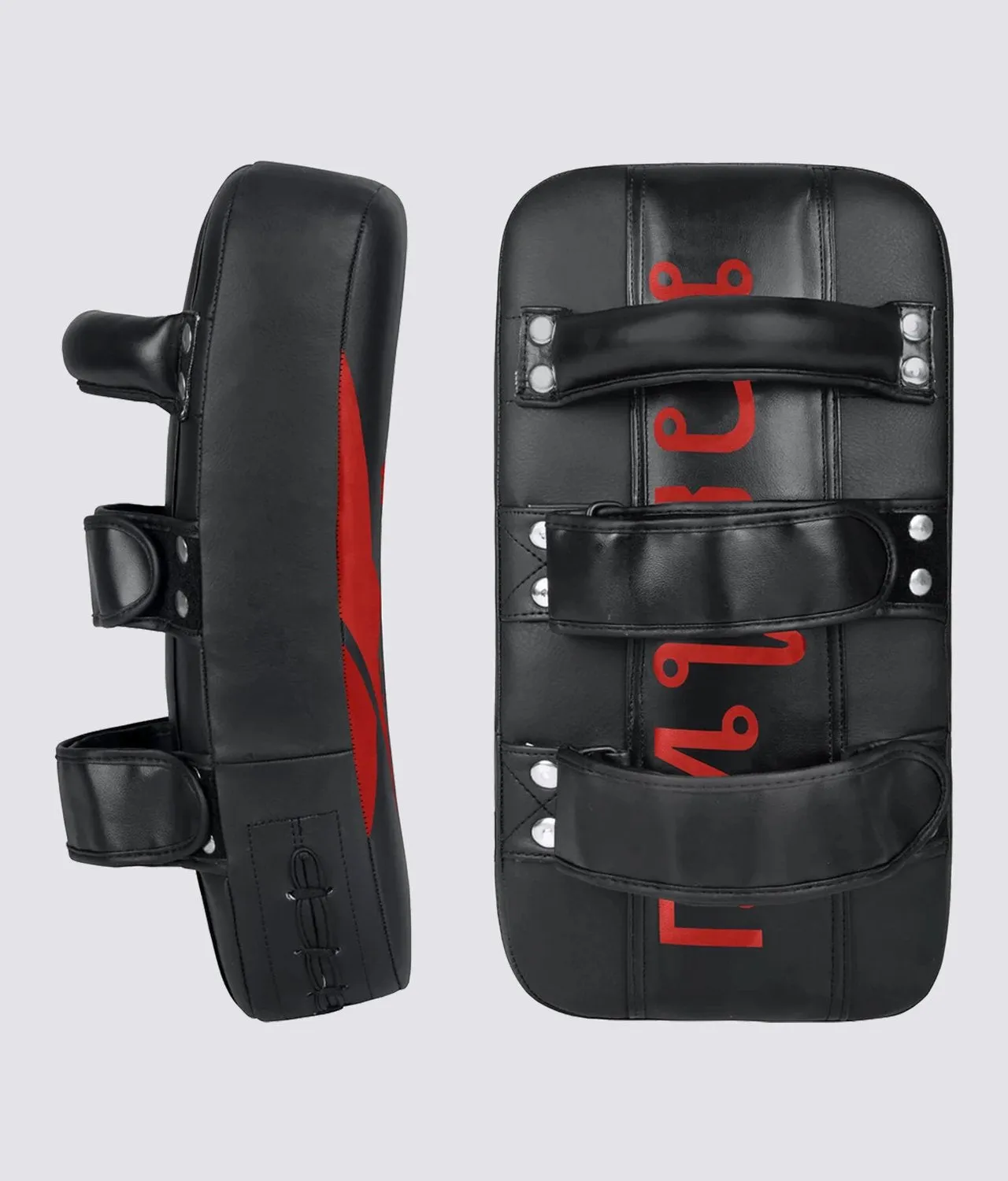 Adults' Black/Red Muay Thai Kick Pad