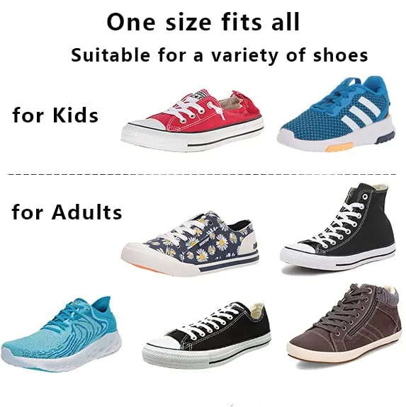 Aiboxin Cordones elásticos sin corbata para zapatillas de deporte, cordones elásticos sin corbata para niños y adultos, cordones magnéticos para zapatos