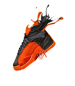 Air Jordan 12 Brilliant Orange - White T-Shirt (SPLASH)