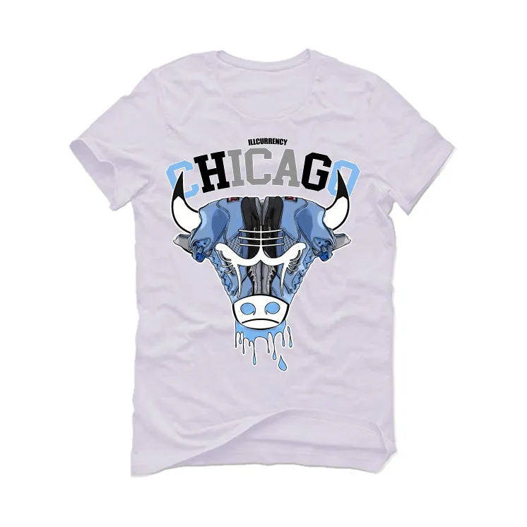 Air Jordan 5 “UNC” White T-Shirt (Bulls head chicago)