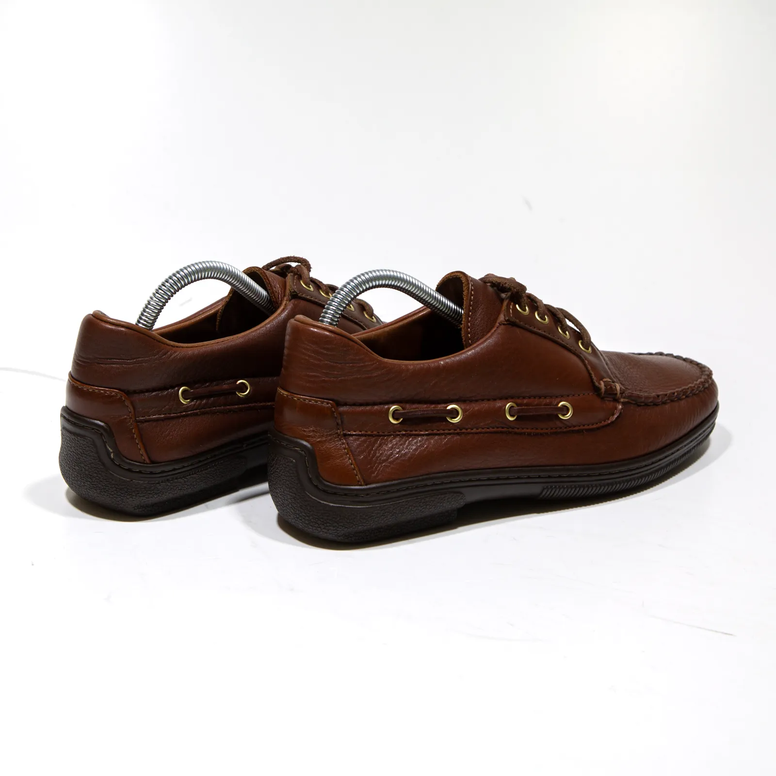 ALLEN EDMONDS Boat Shoes Brown Leather Womens UK 5.5