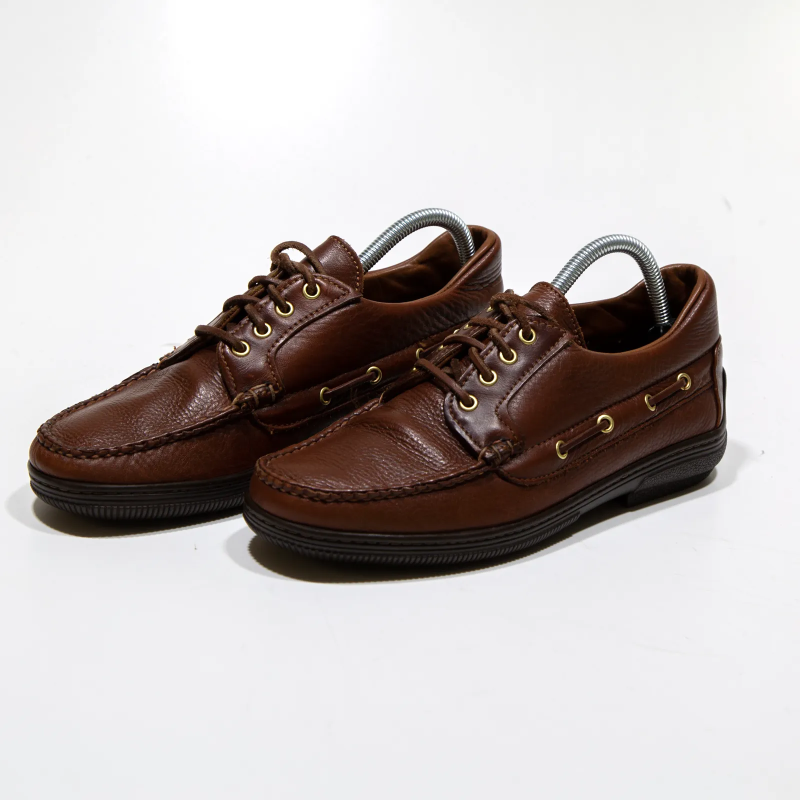 ALLEN EDMONDS Boat Shoes Brown Leather Womens UK 5.5