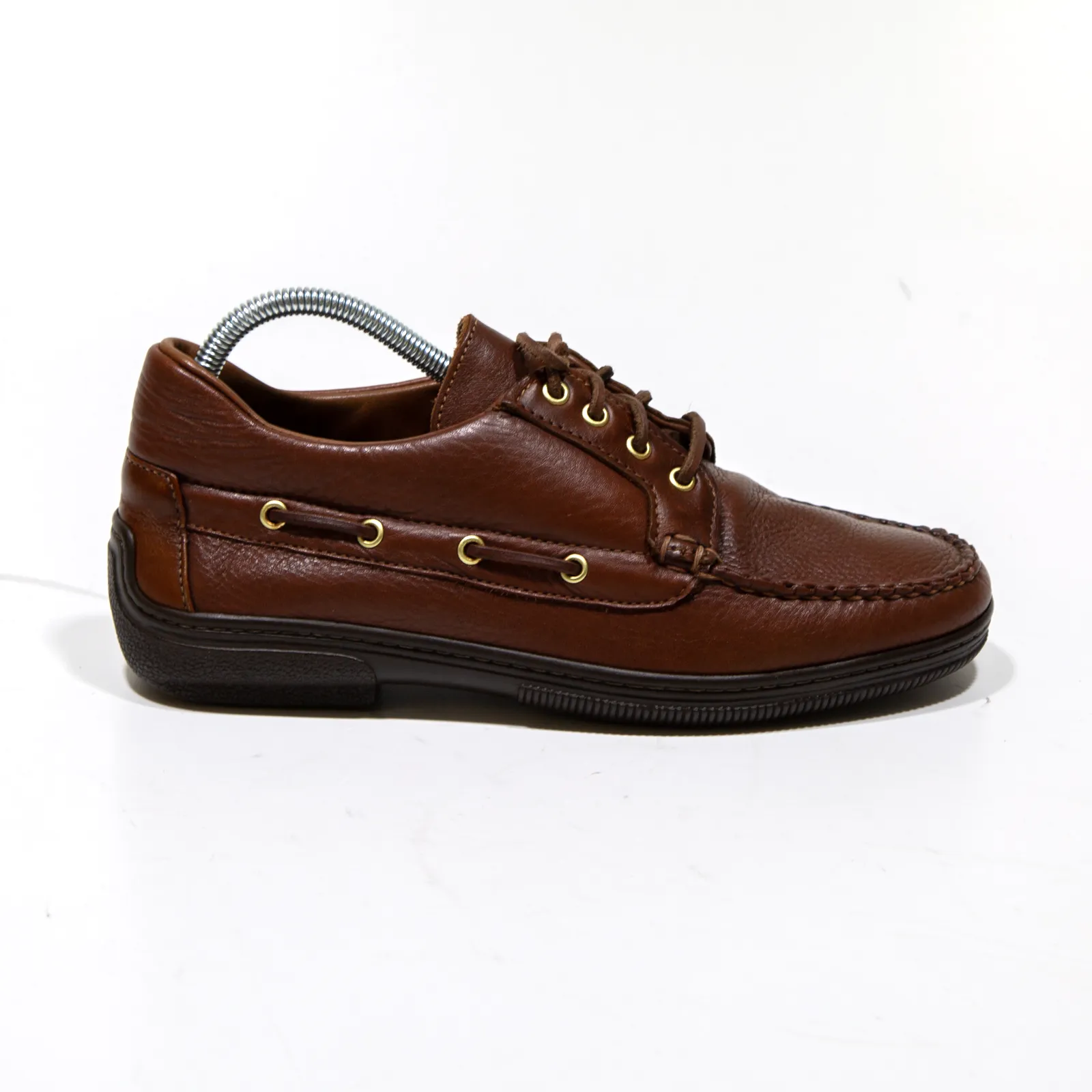 ALLEN EDMONDS Boat Shoes Brown Leather Womens UK 5.5