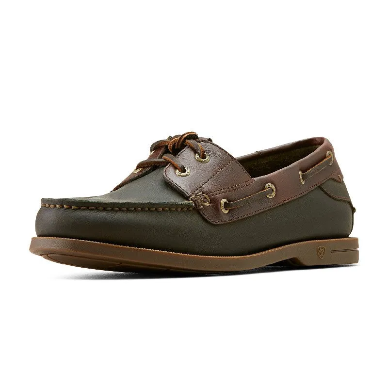 Ariat Antigua Mens Deck Shoe - Olive Night