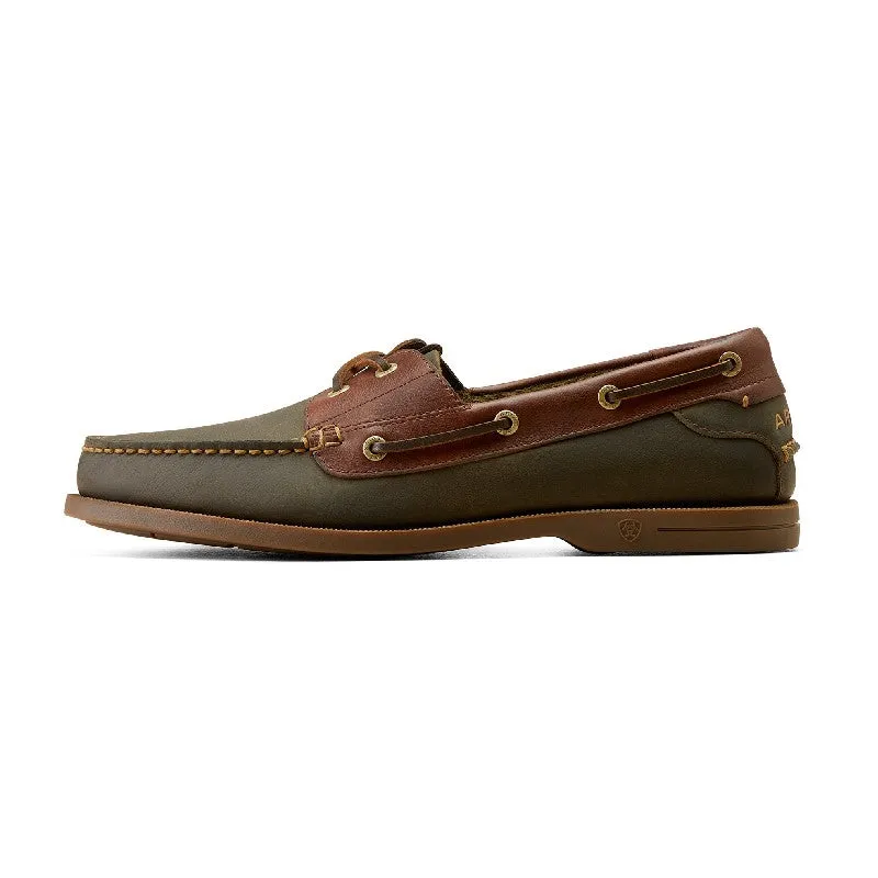 Ariat Antigua Mens Deck Shoe - Olive Night