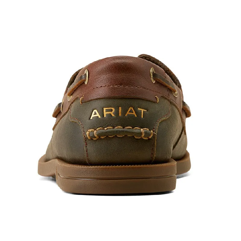 Ariat Antigua Mens Deck Shoe - Olive Night