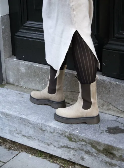 Babouche chelsea boots beige