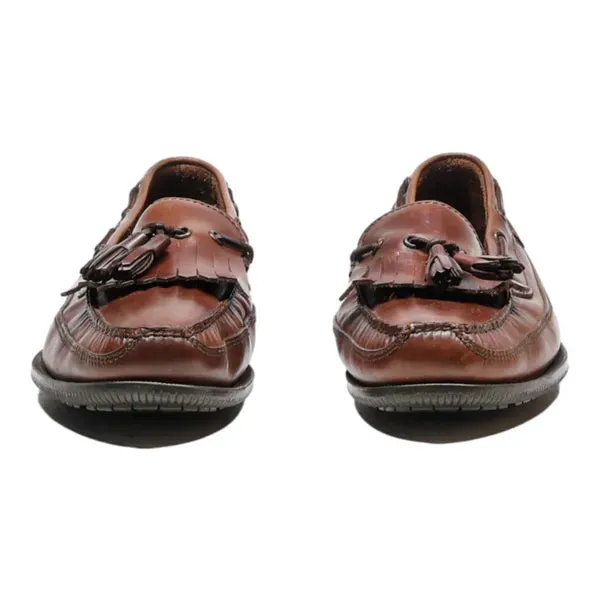 BASS Boat Shoes Brown Leather Mens UK 9.5