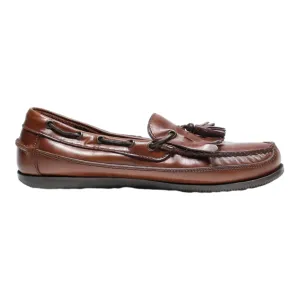 BASS Boat Shoes Brown Leather Mens UK 9.5