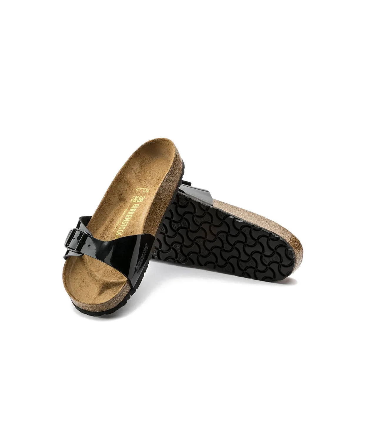 Birkenstock Madrid Birko-Flor Black Patent Sandals