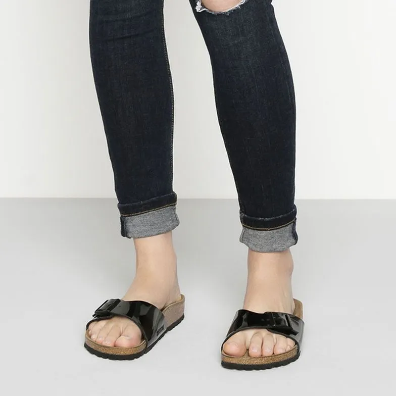 Birkenstock Madrid Birko-Flor Black Patent Sandals