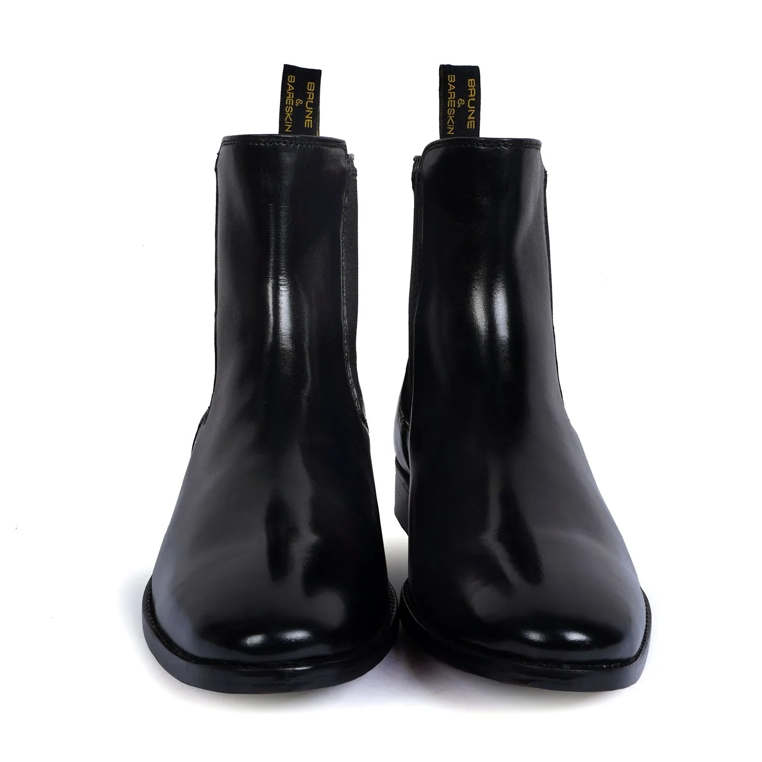 Black Chelsea Boot with Leather Sole