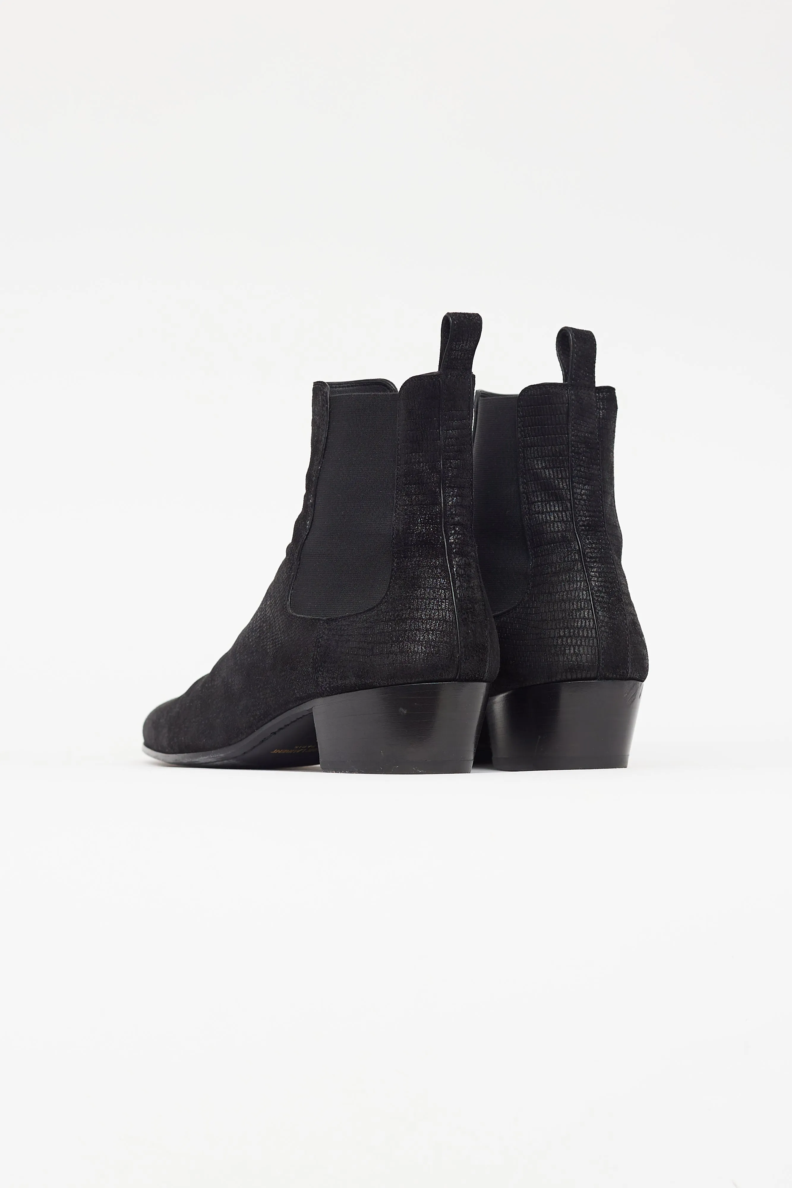 Black Suede Wyatt Chelsea Boot