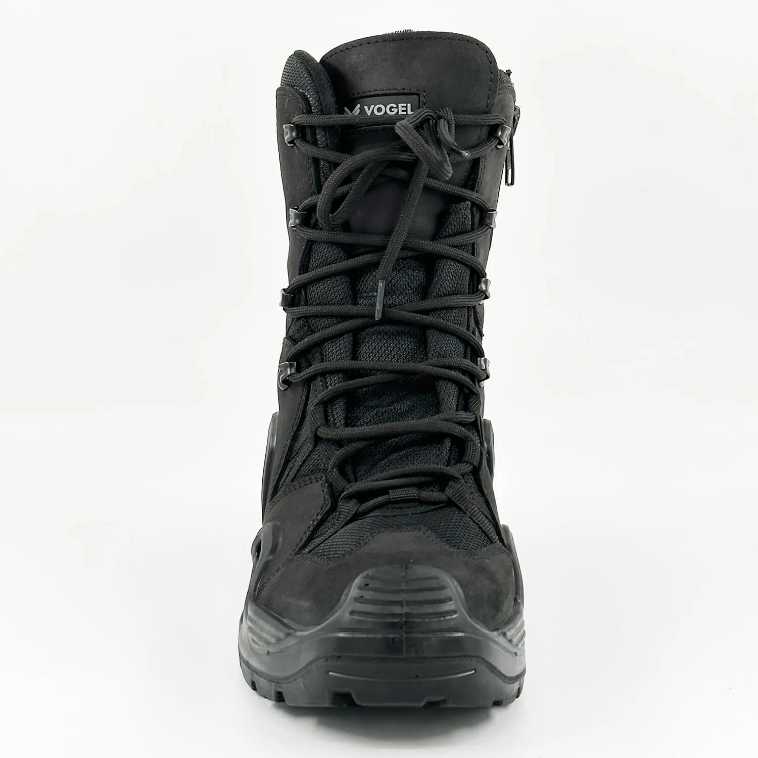 Black Tactical Military Zippered Long Outdoor Shoes (CR1)