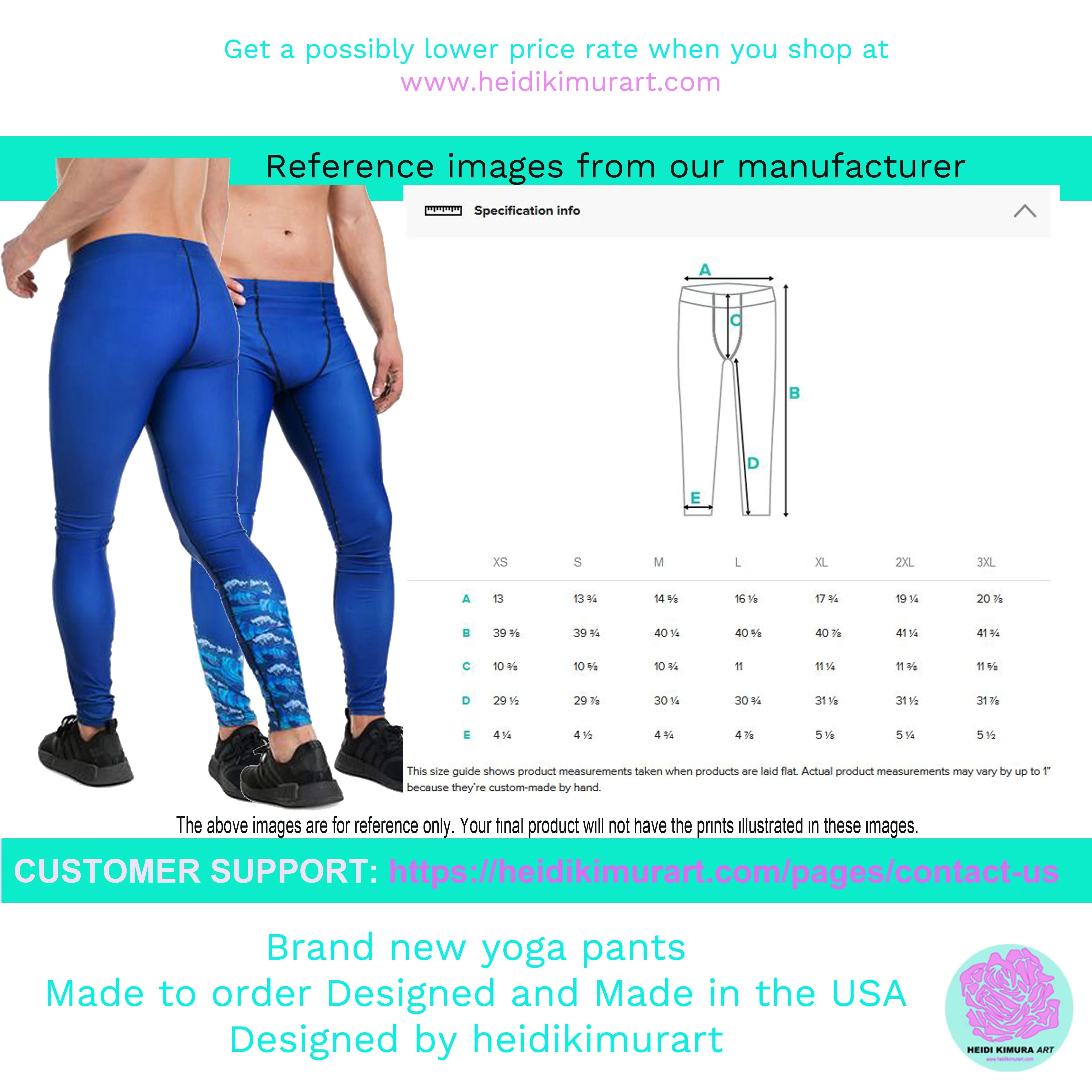 Blue Buffalo Meggings, Plaid Print Men's Leggings Compression Tights- Made in USA/EU