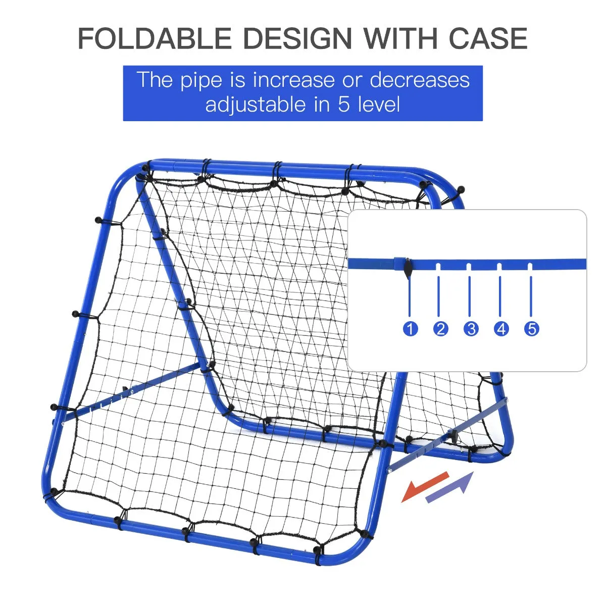 Blue Football Rebounder Net