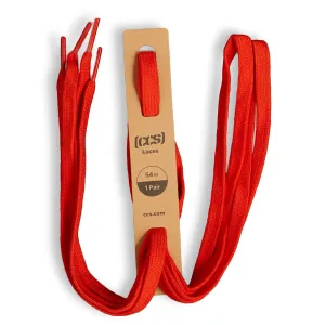 CCS Flat Lace Shoelaces - Orange - 54"