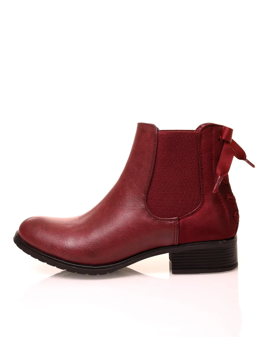 Chelsea boots bordeaux à nuds