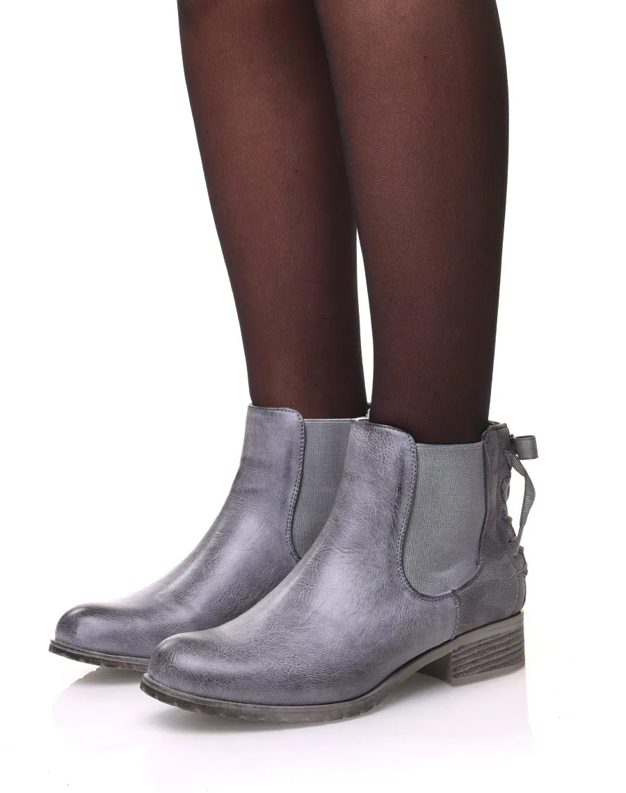 Chelsea Boots grises à nuds 