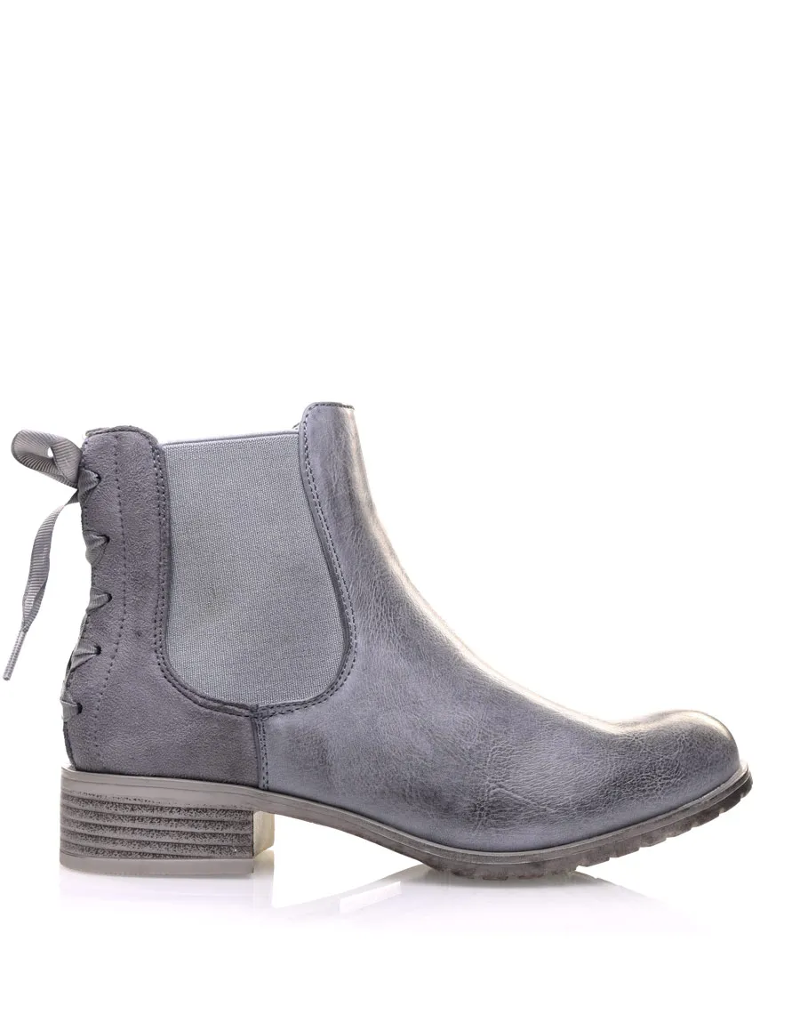 Chelsea Boots grises à nuds 