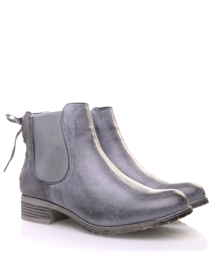 Chelsea Boots grises à nuds 