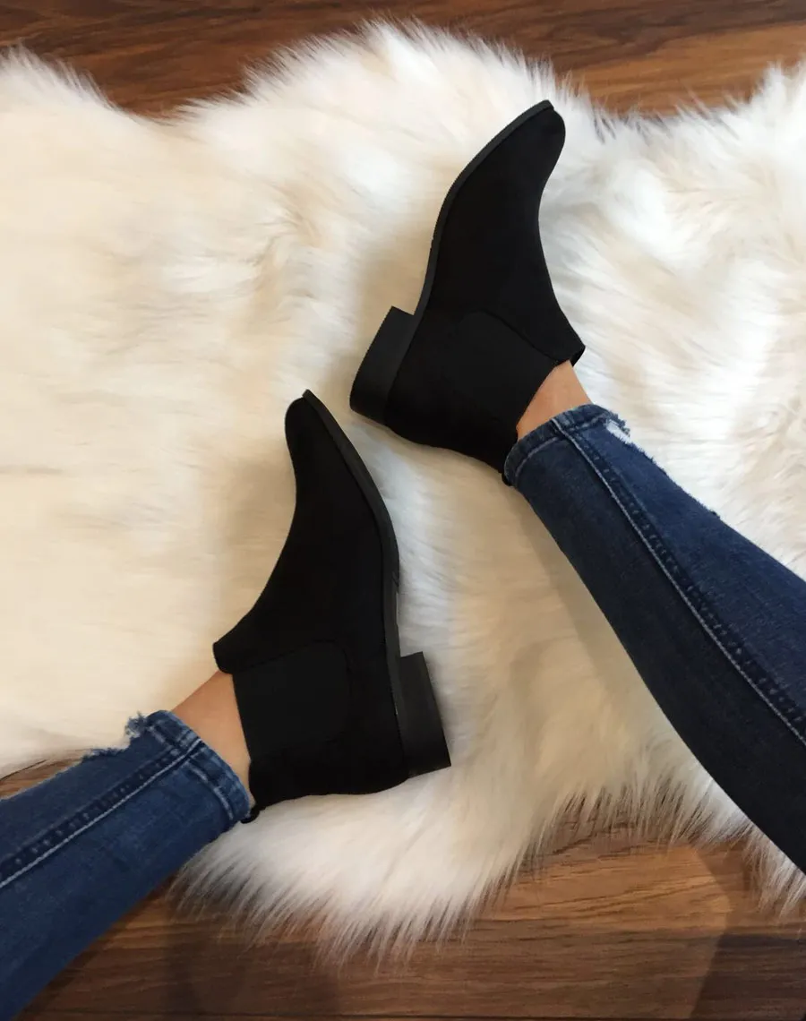 Chelsea boots noir en suédine