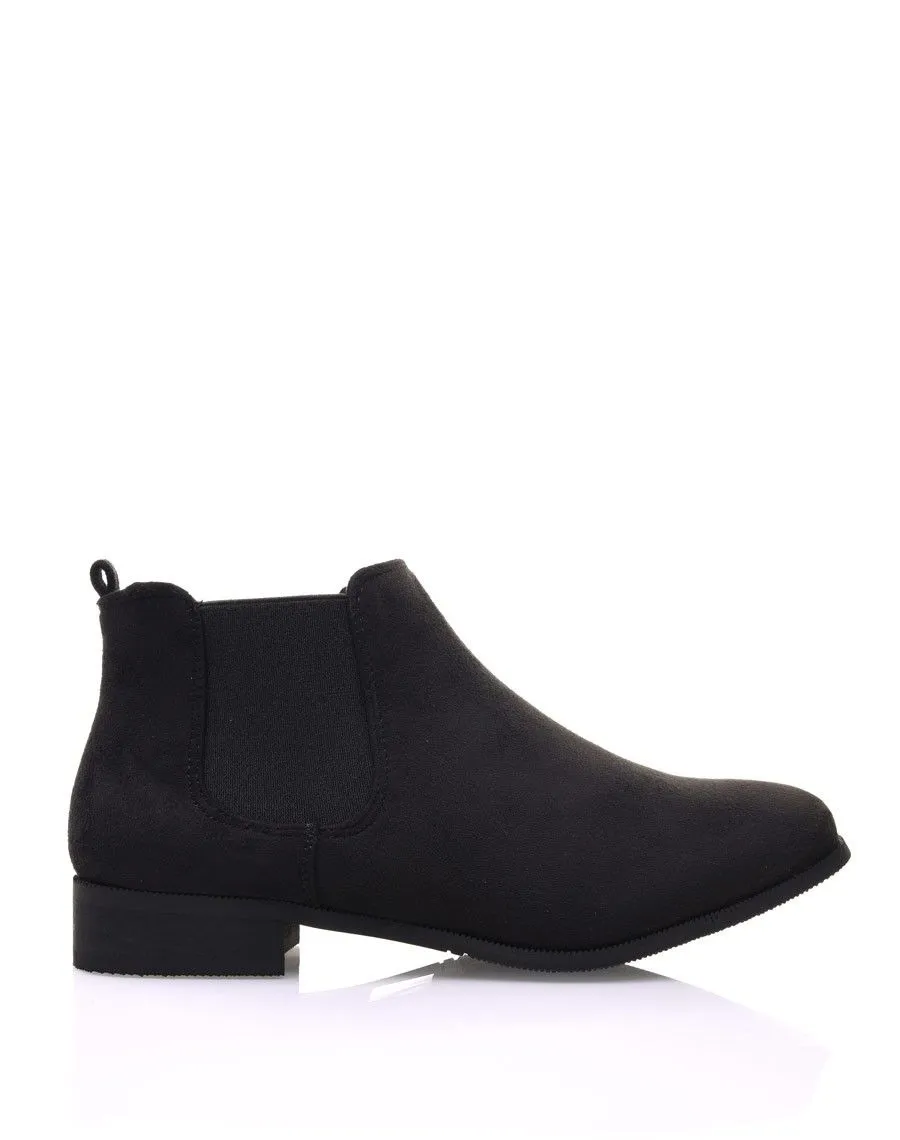 Chelsea boots noir en suédine