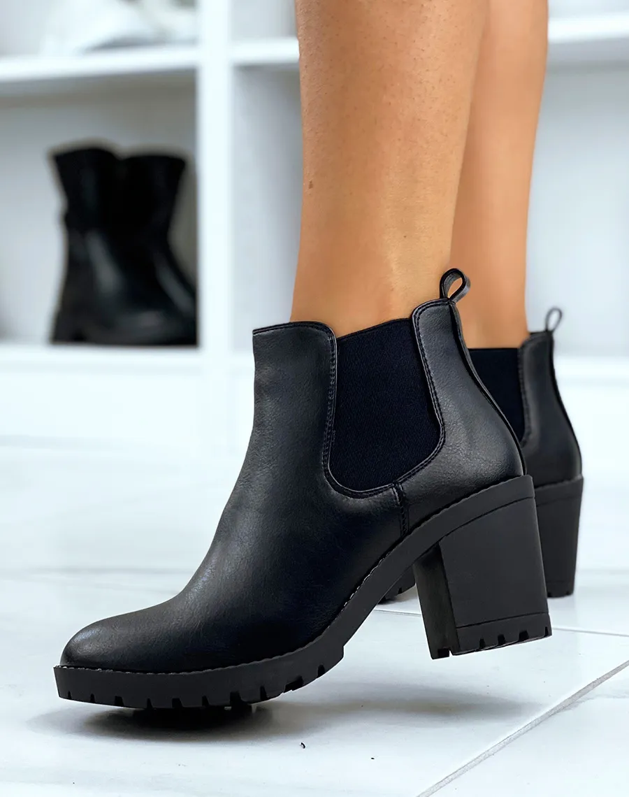 Chelsea boots noires à talons