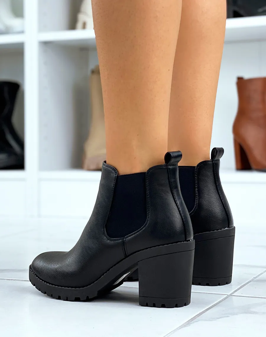 Chelsea boots noires à talons