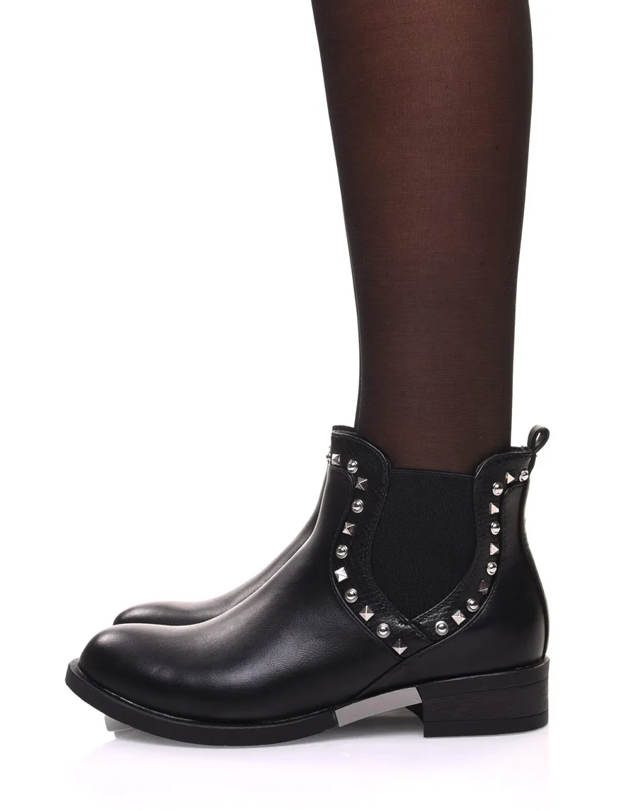 Chelsea boots noirs ornés de clous