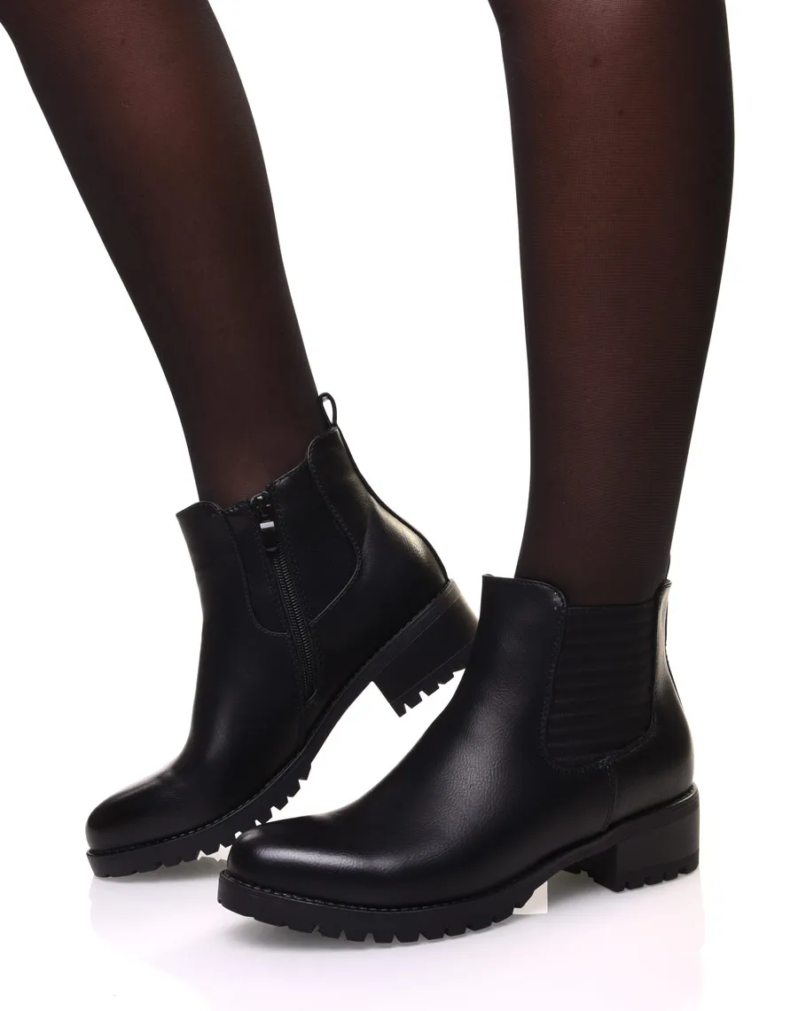 Chelsea boots noirs à talons