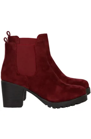 Chelsea Boots Suede Bordeaux