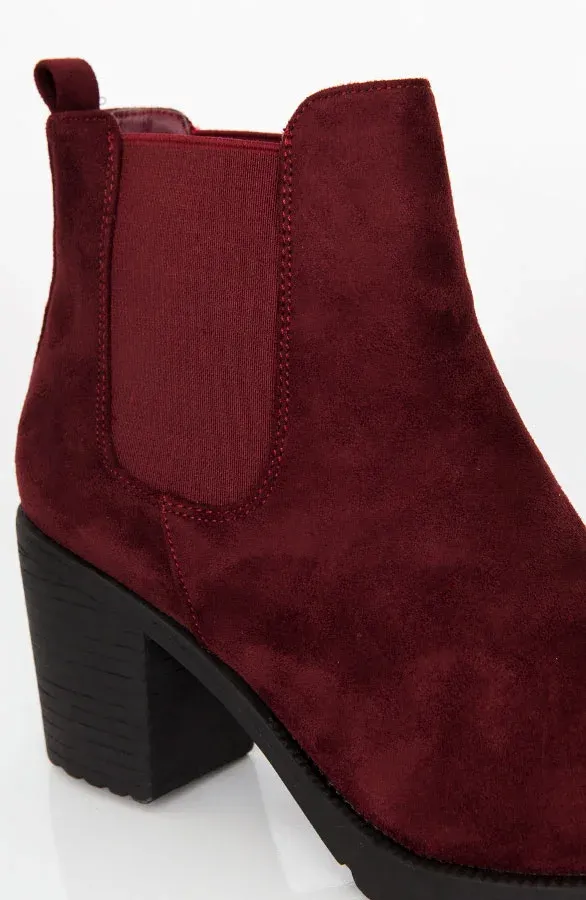 Chelsea Boots Suede Bordeaux