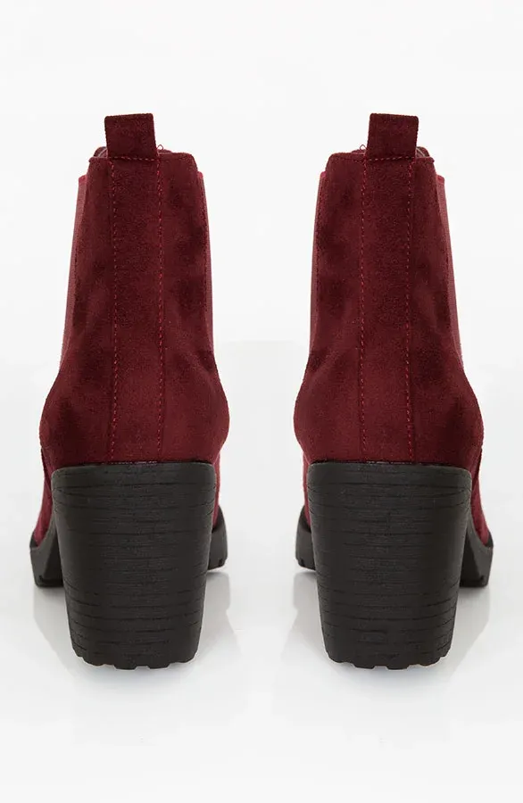 Chelsea Boots Suede Bordeaux