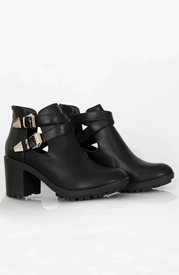 Chelsea Buckle Boots Zwart