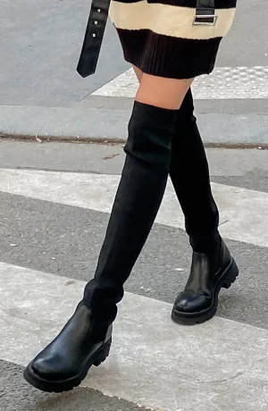 Chelsea Overknee Boots Black