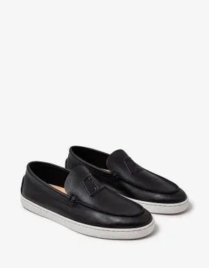 Christian Louboutin Varsiboat Black Leather Boat Shoes -