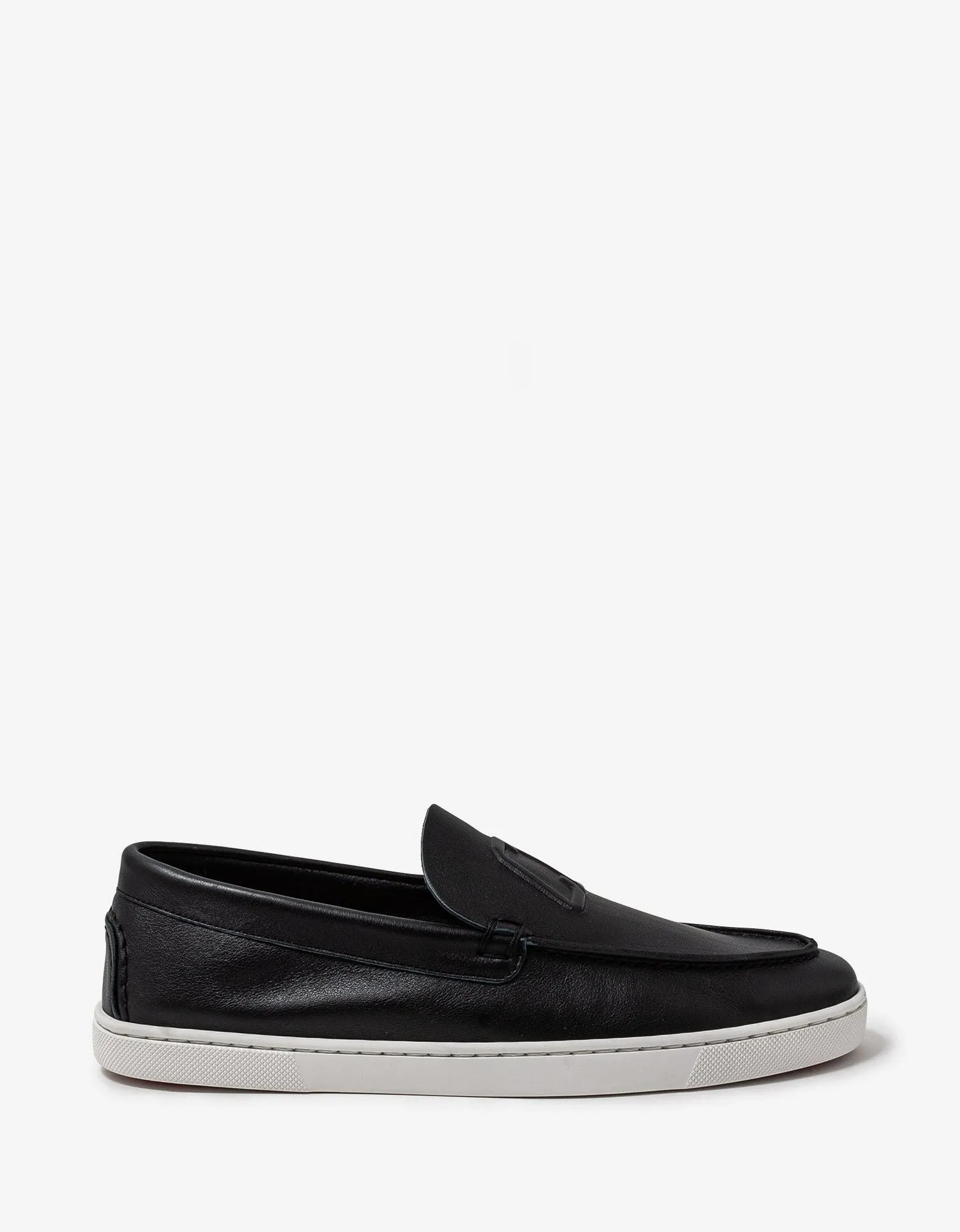 Christian Louboutin Varsiboat Black Leather Boat Shoes -